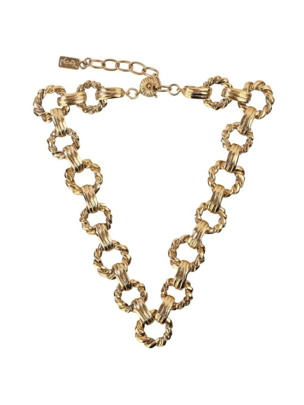Saint Laurent Vintage Large Chain Necklace Gold Colored